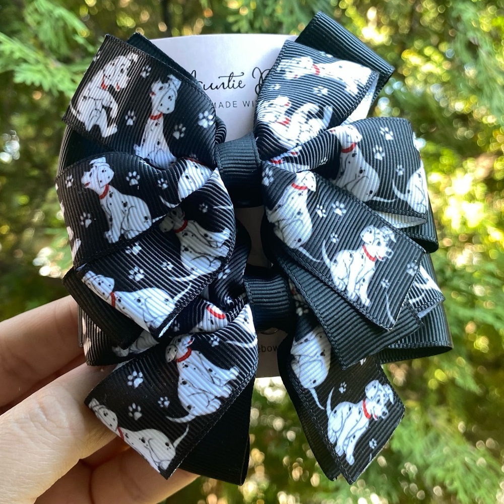101 Dalmatians Inspired Hair Bow Pair, Piggy Set